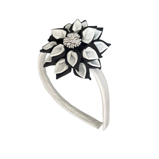 The Navy Leather Flower Set