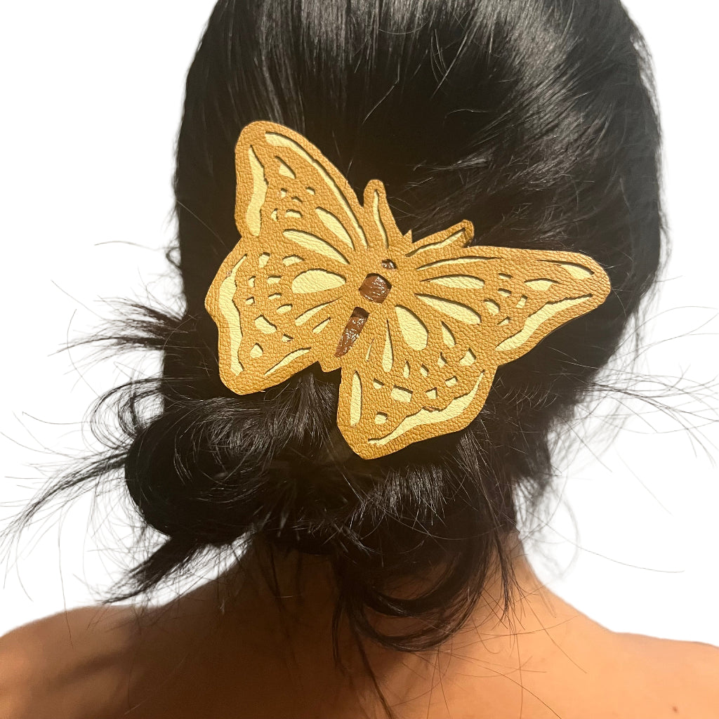 Leather Butterfly Hair Tie