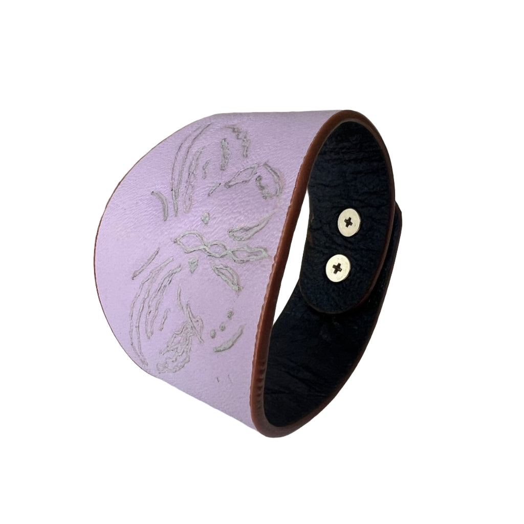 Reversible Butterfly Leather Cuff