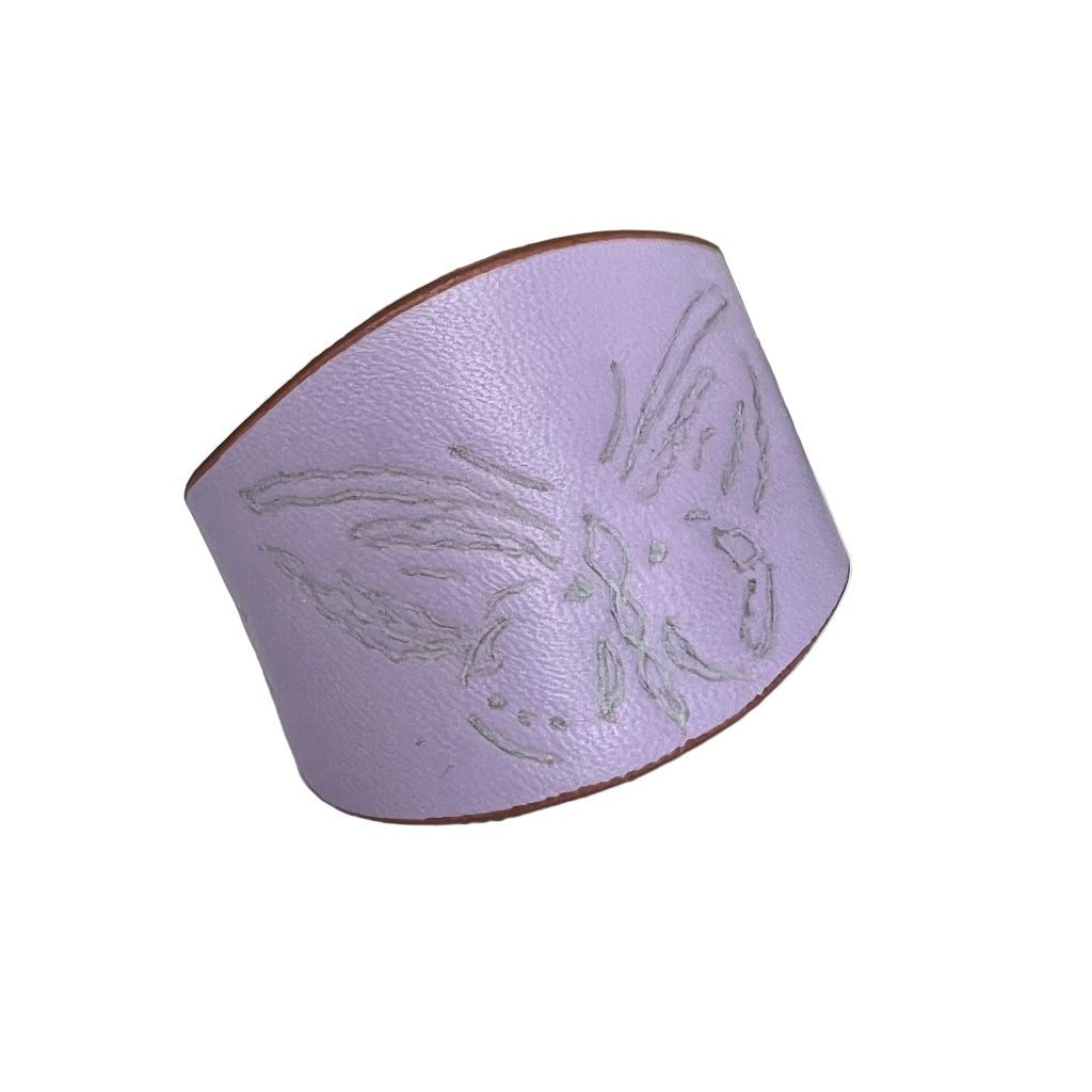 Reversible Butterfly Leather Cuff
