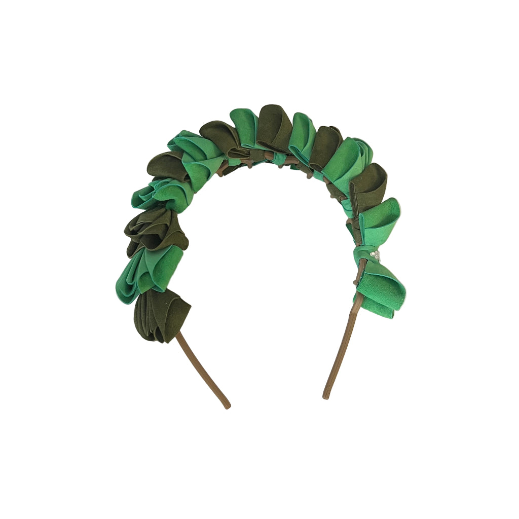 Day of the Dead Catrina Crown - Emerald Suede Crystal Enchantment