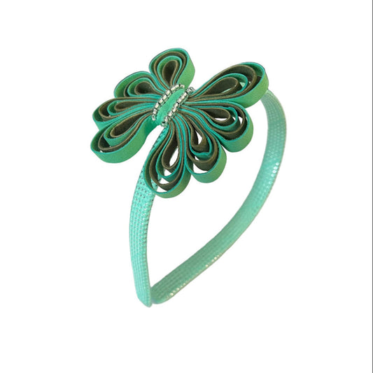 Kanzashi Flower Headband - Japanese-Inspired Hair Accessory with Glass Beads