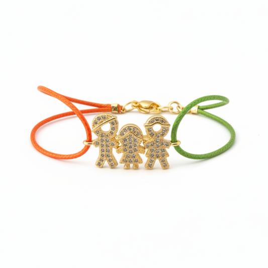 Bracelet on white background - angled view