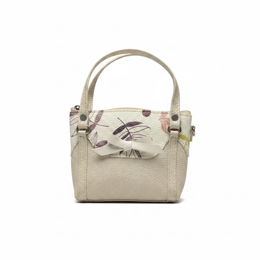Cream Mini Bag White Background