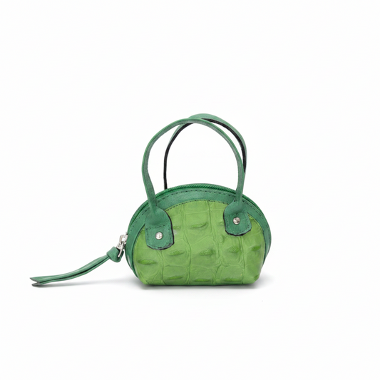 Mini Green Croc Bag – White Background Square