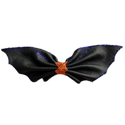 Dark Sorceress Bat Wings Hairpin - Purple Magic Glitter