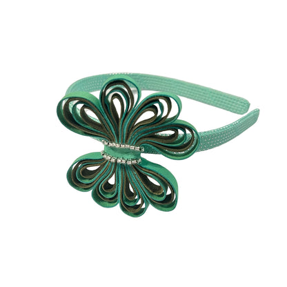 Kanzashi Flower Headband - Japanese-Inspired Hair Accessory with Glass Beads