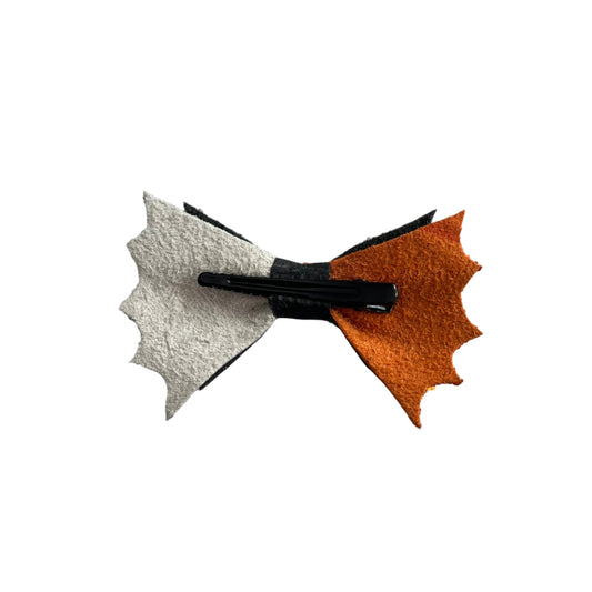 Spooky Wings & Pumpkin Bow Hair Clip