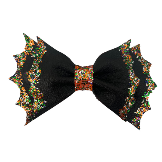 Witch's Enchanted Glitter Hair Bow - Spellbinding Elegance