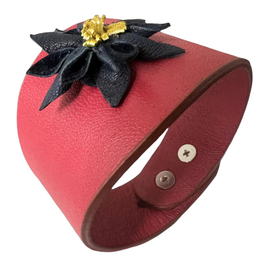 Leather Flower Cuff