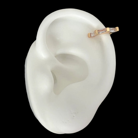 Baguette-cut Crystals Ear Cuff