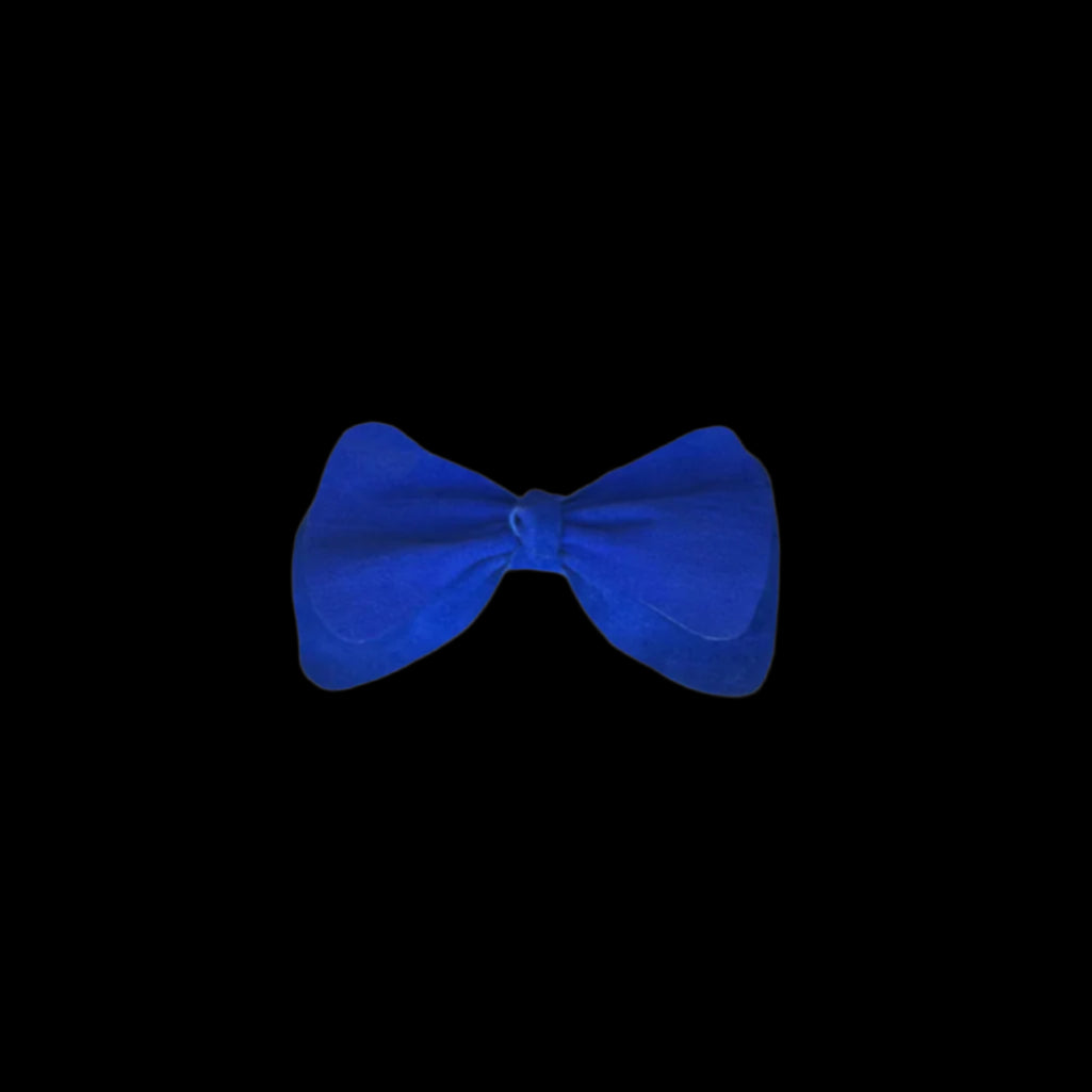 Supple Suede Bow on Bow Hair Pin- Royal Blue
