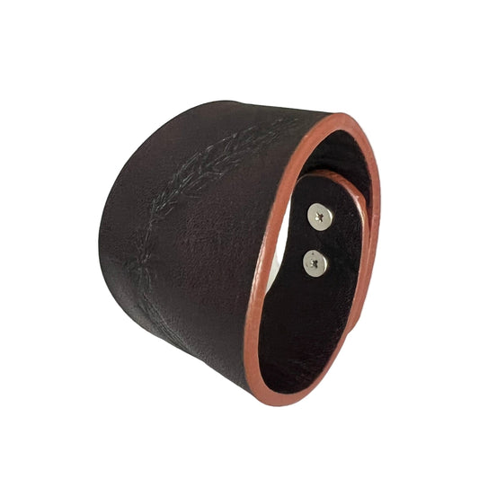 Leaf Leather Cuff