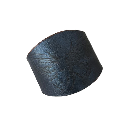 Reversible Butterfly Leather Cuff