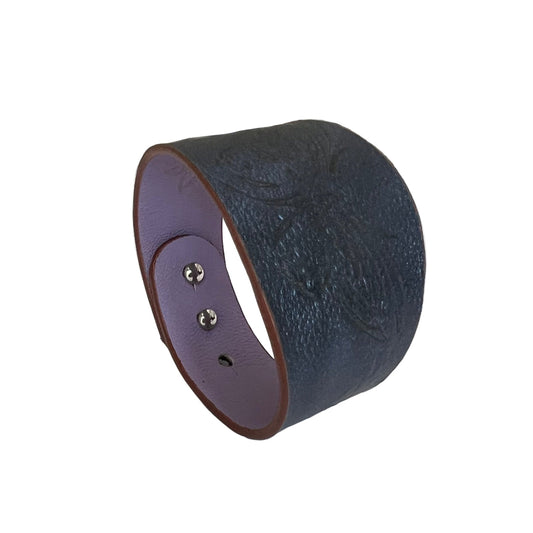 Reversible Butterfly Leather Cuff