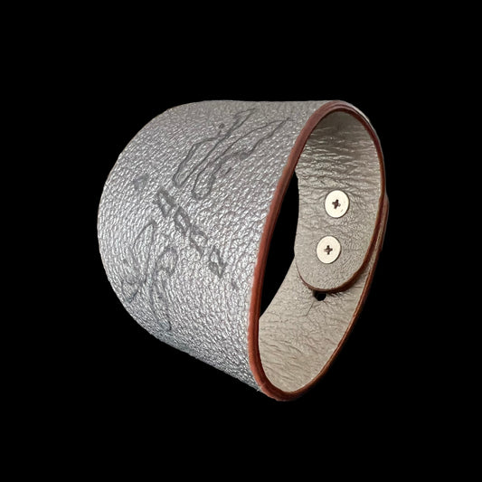 Reversible Dragonfly Leather Cuff