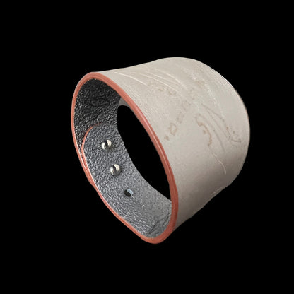 Reversible Dragonfly Leather Cuff