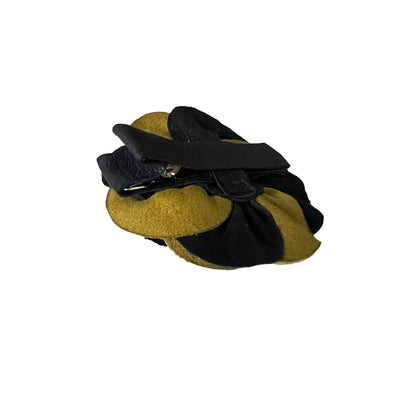 3-in-1 Premium Leather Flower Hair Accessory - Headband, Hair Tie & Hair Pin with Swarovski Crystal