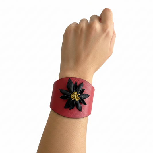 Blossom cuff raised wrist pose white background