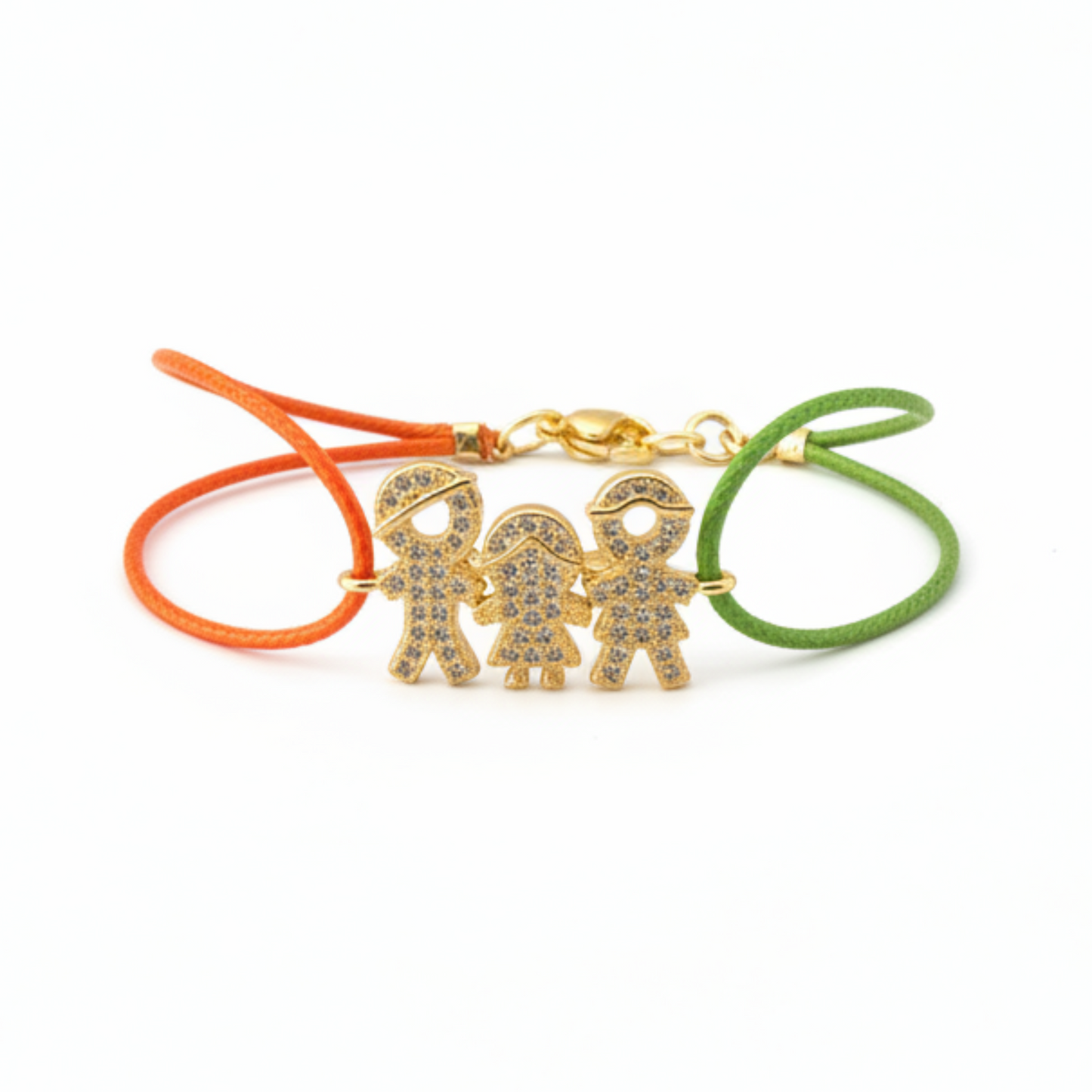 Bracelet on white background - angled view