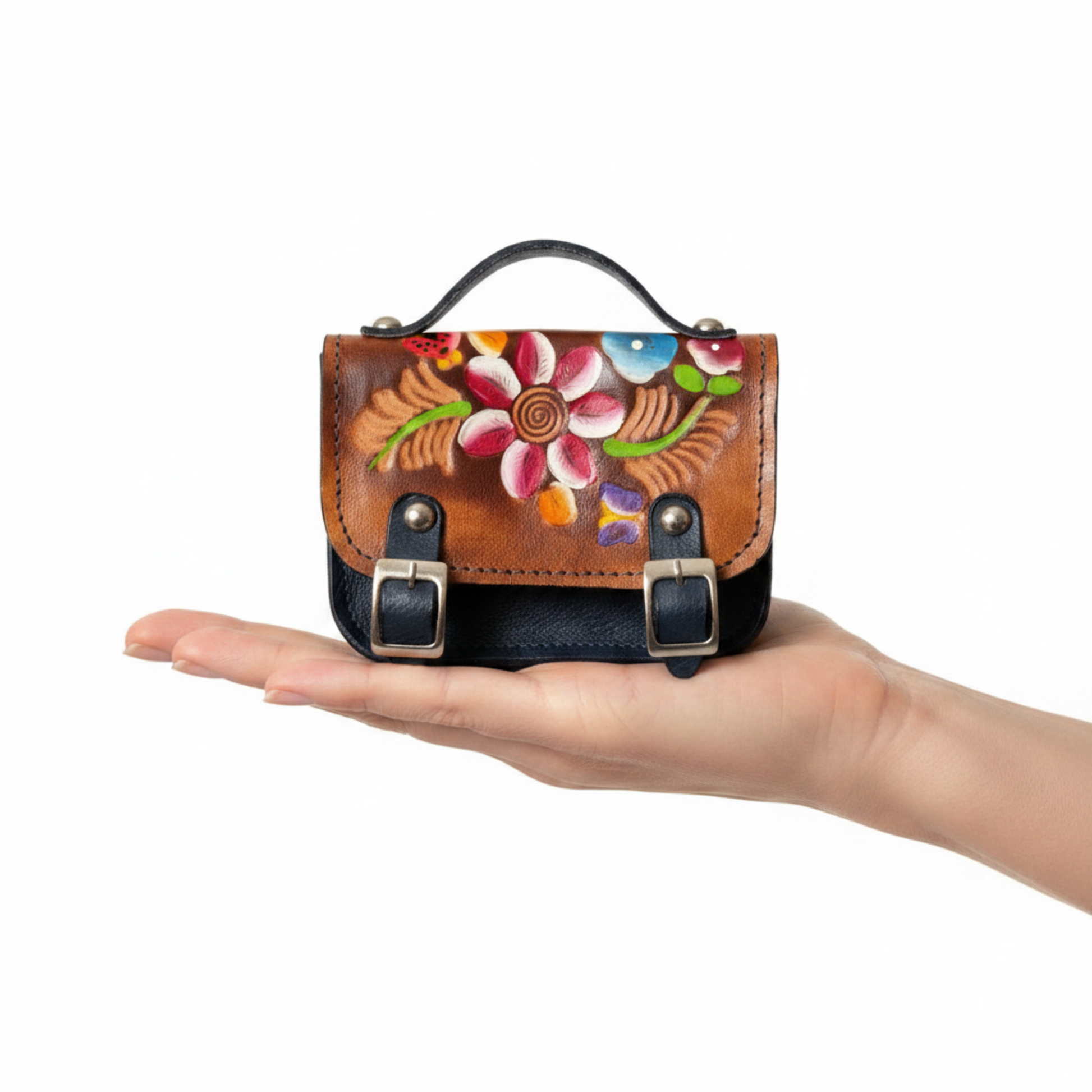 Model holding Botanica Mini Satchel