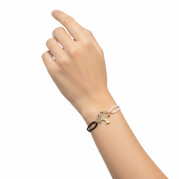 Model Wearing Tree of Life Bracelet