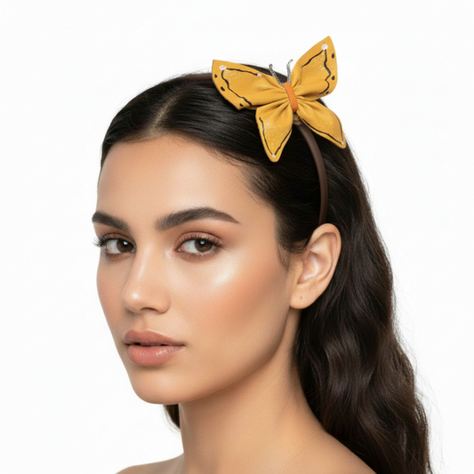 Model with intact butterfly and smooth headband