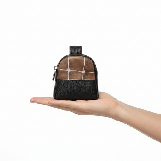 Noir Croc Mini - Palm Hold - Dual Handles - White Background