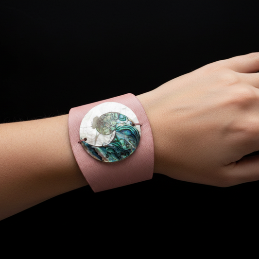Rose Pink Abalone Cuff — Clean Attempt