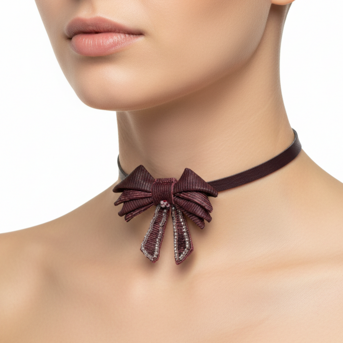 The Bordeaux Bow – Choker